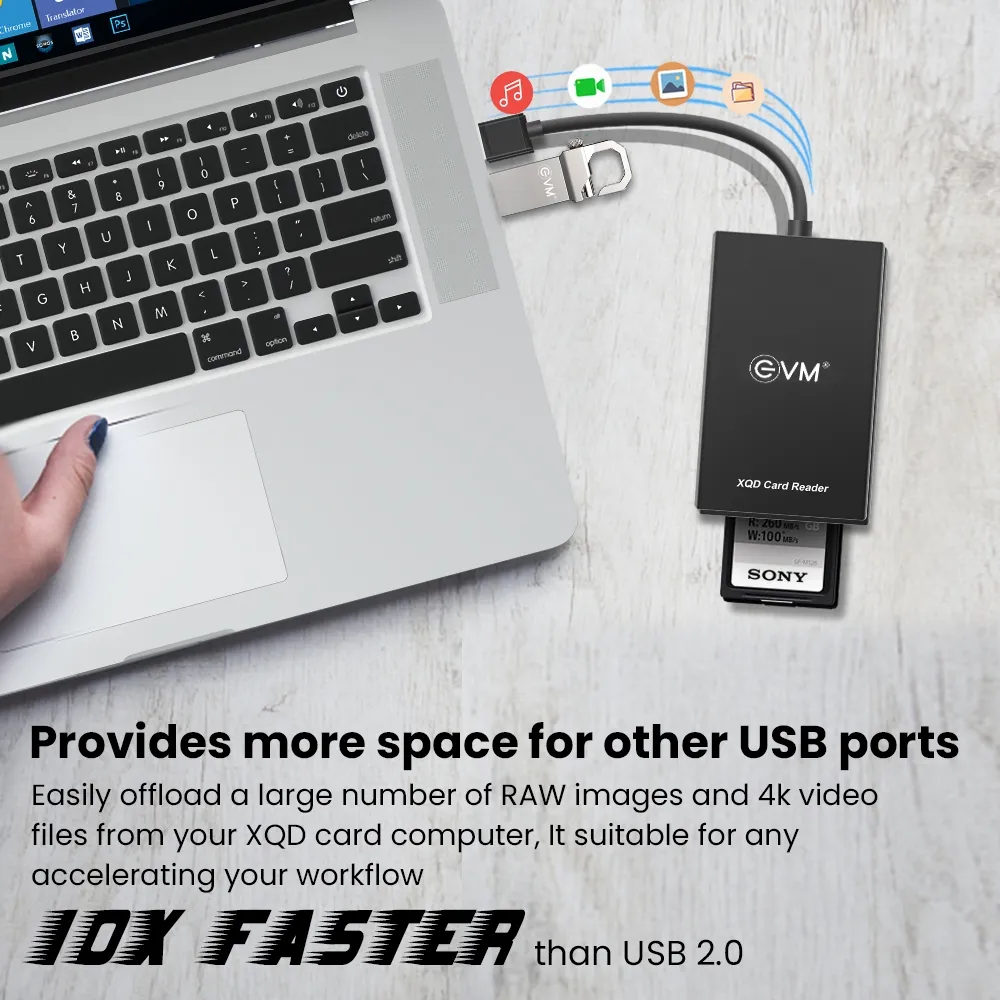 EVM XQD Card Reader USB 3.0 view 3
